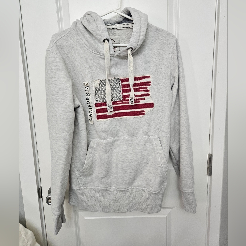 Mens California City 75 Wear Sweatshirt Hoodie Size Large Gray Heather